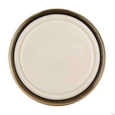 Möbelknopf 1971 30 Antikbronze mit Beige