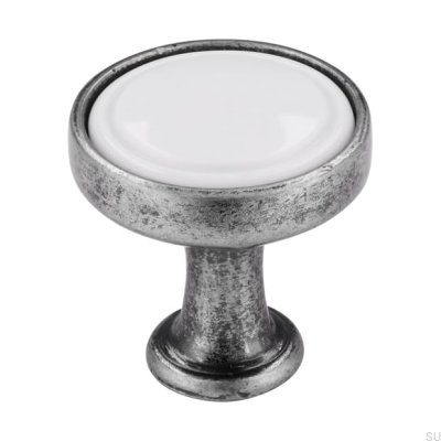 Möbelknopf 1971 Antik Silber