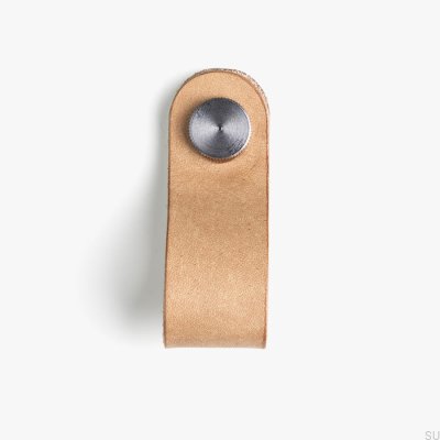Möbelknopfstift Leder mit Silber