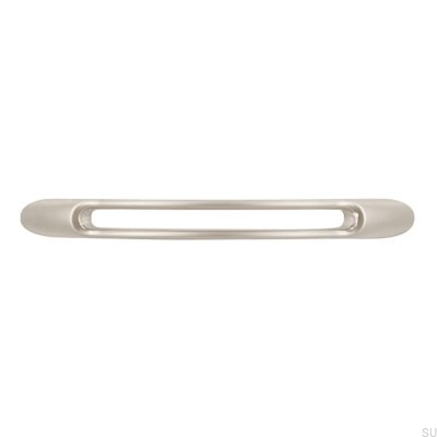 Länglicher Möbelgriff 1026 Nickel gebürstet
