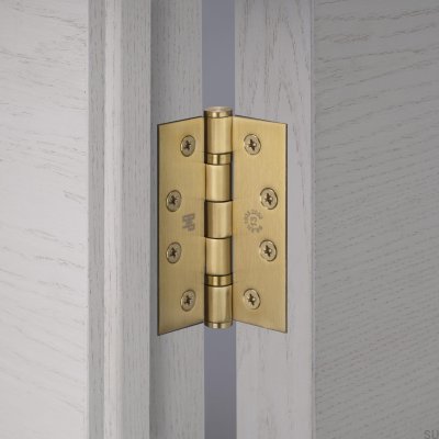 Scharniere für Türen 102 x 76 x 3 mm Stahl Gold (2er-Set)