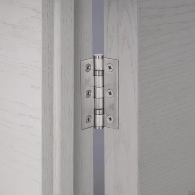Scharniere für Türen 76 x 51 x 2 mm Stahl Silber (2er-Set)