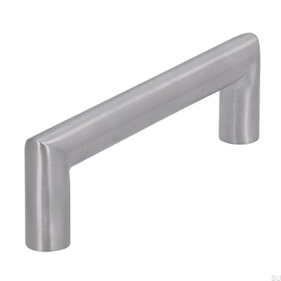 Länglicher Möbelgriff 1406 96 Gebürsteter Stahl