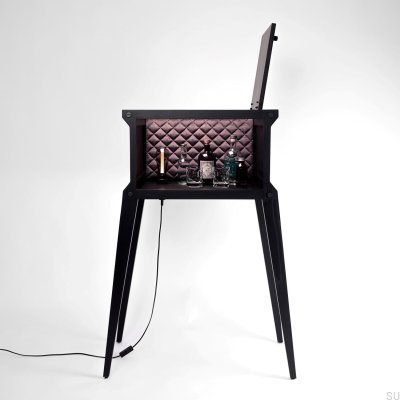 Popstar Bar aus schwarzer Eiche mit EU-Stecker