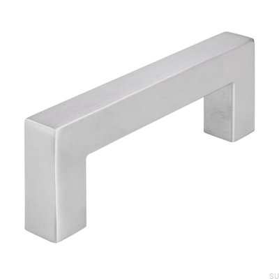 Länglicher Möbelgriff 1585 96 Gebürsteter Stahl