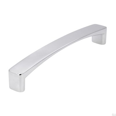 Langer Möbelgriff 1666 128 Chrom glänzend
