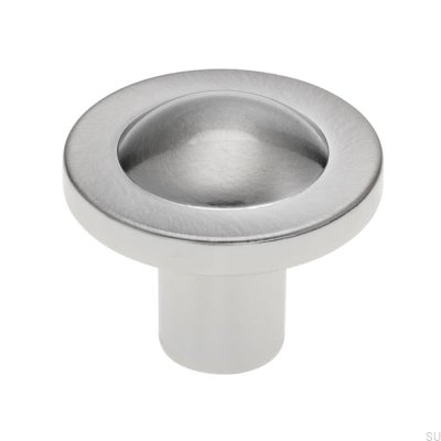Möbelknopf 1746 35 Silber gebürstet