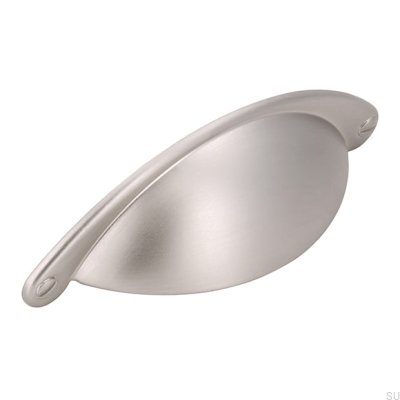 Muschelmöbelgriff 1761 64 Mattsilber