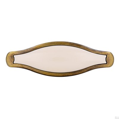 Möbelknopf 1889 Antik Bronze mit Beige