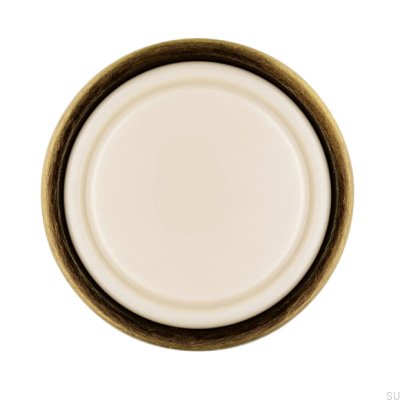 Möbelknopf 1971 23 Antik Bronze mit Beige