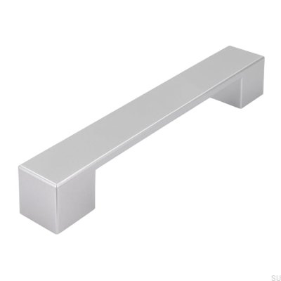 Länglicher Möbelgriff SM8004 128 Kunststoff Silber