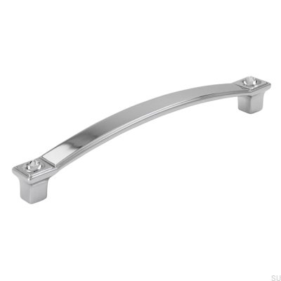 Möbelgriff lang 2038 128 Chrom glänzend