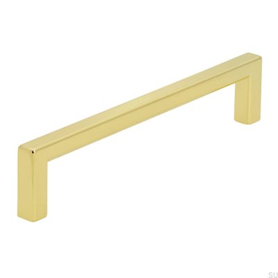 Langer Möbelgriff 2108 128 Gold Poliert