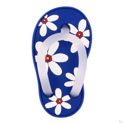 Möbelknopf H210L Links Gummi Blau