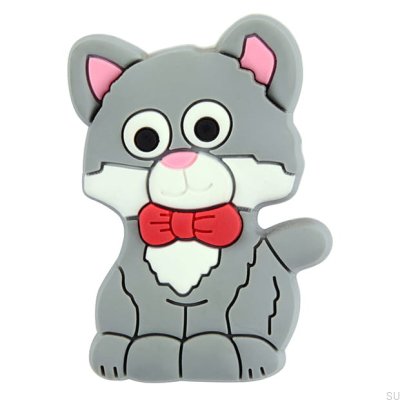 Möbelknopf H158 Cat Rubber Grey