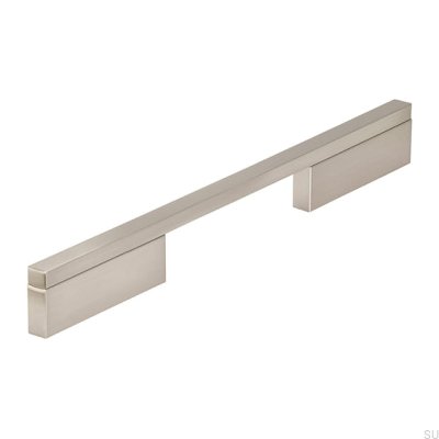 Langer Möbelgriff 2110 128/224 Aluminium Silber gebürstet