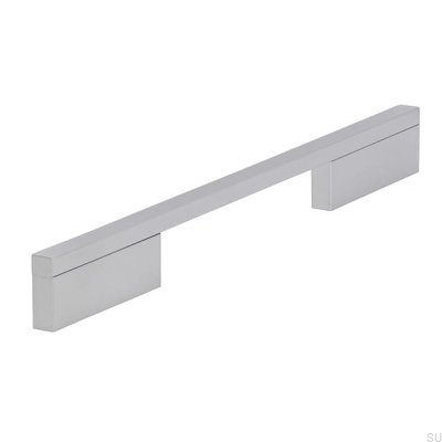 Möbelgriff lang 2110 160/256 Aluminium Chrom Poliert