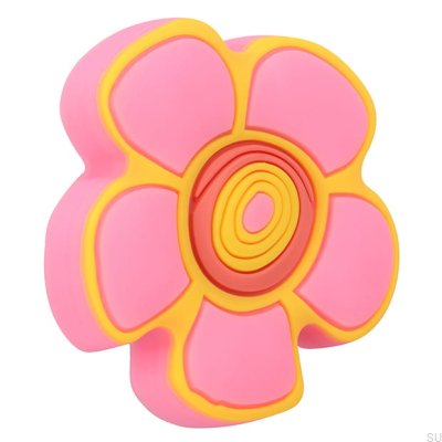 Möbelknopf H149 Rosa Gummiblume