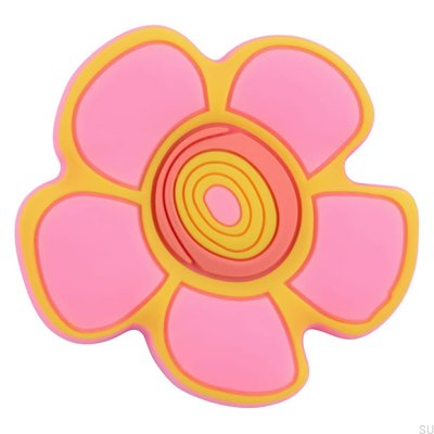 Möbelknopf H149 Rosa Gummiblume