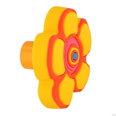 Möbelknopf H149 Gelbe Gummiblume