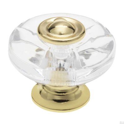 Möbelknopf H119 Kunststoff Gold