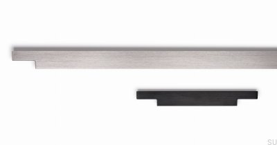 Linear 447 Aluminium Möbelgriff mit silberner Kante