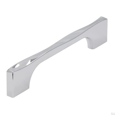 Möbelgriff lang 2210 128 Chrom glänzend