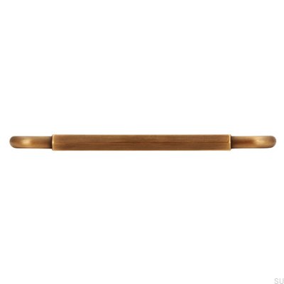 Länglicher Möbelgriff 2482 Antik Gold gebürstet