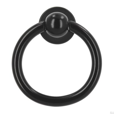 Runder Möbelgriff 2499 Metall Schwarz Matt
