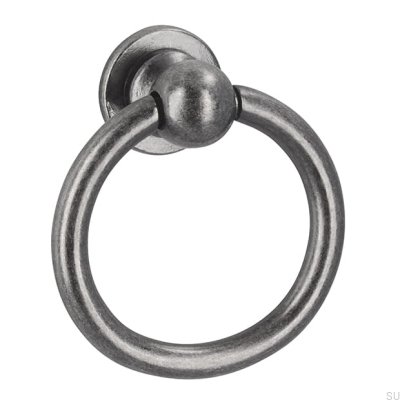Runder Möbelgriff 2499 Antik Silber