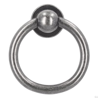 Runder Möbelgriff 2499 Antik Silber
