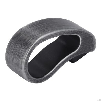 Möbelknopf 2501 Antik Silber gebürstet