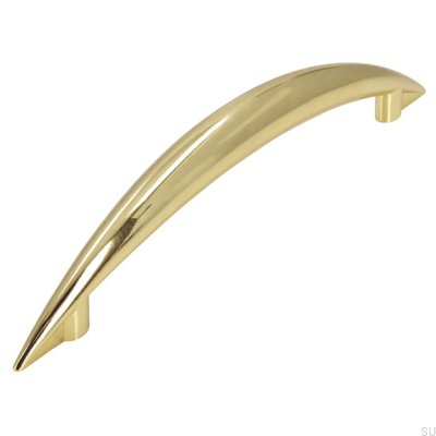 Langer Möbelgriff 809 128 Gold poliert