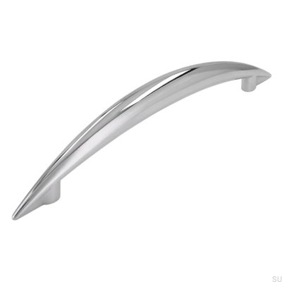Möbelgriff lang 809 128 Chrom glänzend