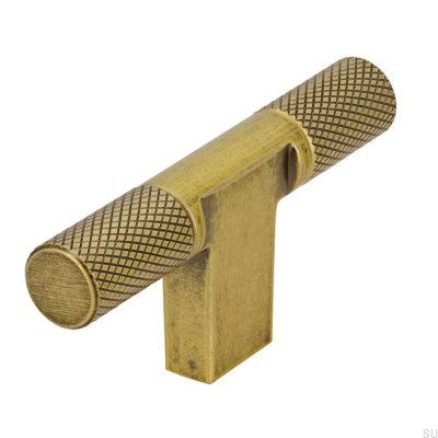 Möbelknopf T-Bar 2509 Antik Gold