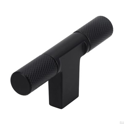Möbelknopf T-Bar 2509 Metall Schwarz Matt