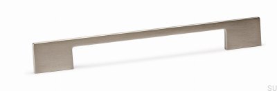 Dino 96/128 länglicher Möbelgriff Gebürstetes Nickel