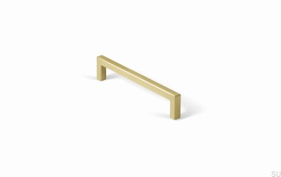 Länglicher Möbelgriff U 0056 128 Gebürstetes Gold