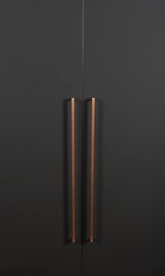 Länglicher Möbelgriff U 0056 492 Gebürstetes Kupfer