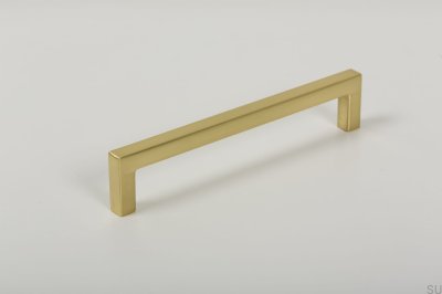 Länglicher Möbelgriff U 0056 128 Gebürstetes Gold