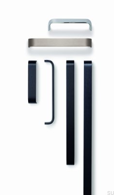 Sense Mini 256 geschlitzter Möbelgriff Silber gebürstet