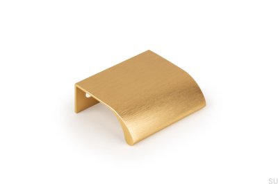 Ona 32 Edge Möbelgriff, gebürstetes Gold eloxiert