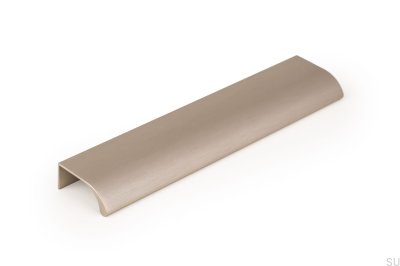 Ona 128 Edge Möbelgriff Aluminium Silber eloxiert