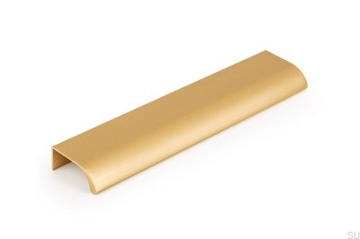 Ona 128 Edge Möbelgriff, gebürstetes Gold eloxiert