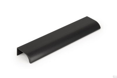 Ona 128 Möbelgriff aus Aluminium mit schwarz eloxierter Kante