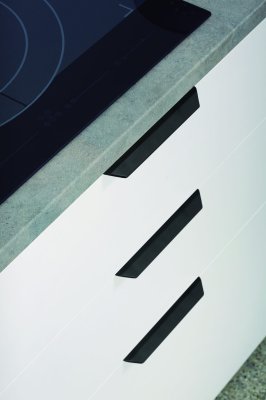 Möbelkantengriff Vann 200 Aluminium Schwarz