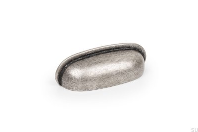 Aura 64 Einbau Möbelgriff Antik Silber