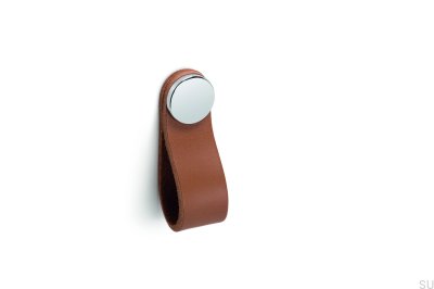 Möbelgriff Flexa 70 Leder Beige mit Silber