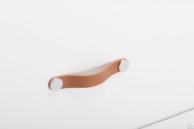 Möbelgriff Flexa 128 Leder Beige mit Silber