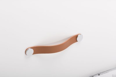 Möbelgriff Flexa 160 Leder Beige mit Silber